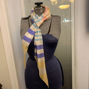 Women's Unbranded Striped Scarf One Size Yellow Purple
